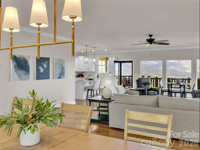 4 Matheny Acres Drive, Waynesville, NC 28786.  MLS# CAR4371766, YatesRealty ID 16478. Dining Room looking into Kitchen