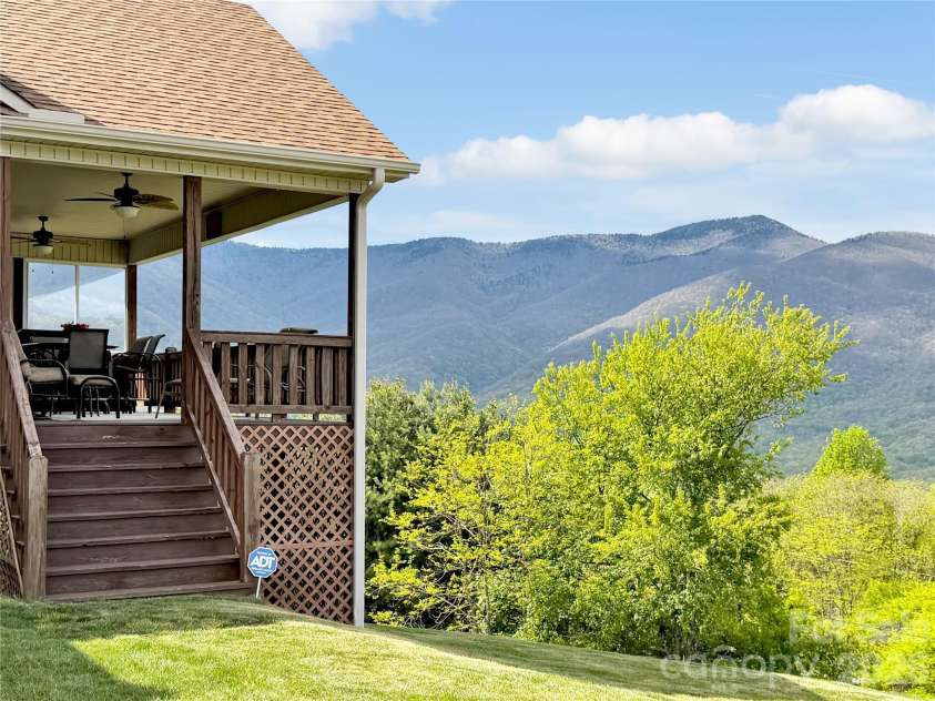 4 Matheny Acres Drive, Waynesville, NC 28786.  MLS# CAR4371766, YatesRealty ID 16478. Entry into Covered Deck area