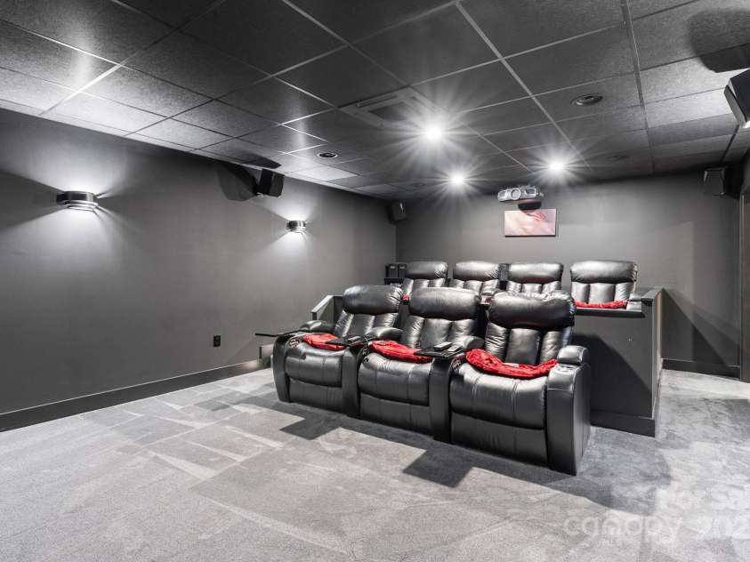 353 Olivet Lane, Fletcher, NC 28732.  MLS# CAR4226055, YatesRealty ID 16483. State of the art theater room