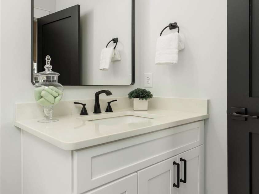 106 Isle Of Pines Road, Mooresville, NC 28117.  MLS# CAR4307196, YatesRealty ID 165. Guest bath vanity - interior of lot 1 home