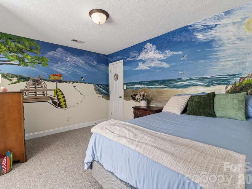 8145 Monbo Road, Catawba, NC 28609.  MLS# CAR4369669, YatesRealty ID 16509. Beach mural 2nd bedroom