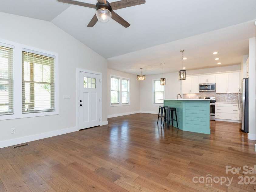 164 Marietta Street, Asheville, NC 28803.  MLS# CAR4284204, YatesRealty ID 16512. Living/Dining/Kitchen