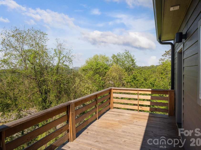 30 and 32 View Street, Asheville, NC 28804.  MLS# CAR4379650, YatesRealty ID 16534. Rear Deck with Mountain Views