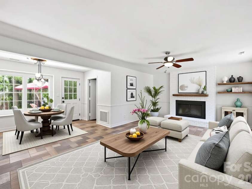 9701 Enid Lane, Matthews, NC 28105.  MLS# CAR4373941, YatesRealty ID 16557. Virtually Staged 