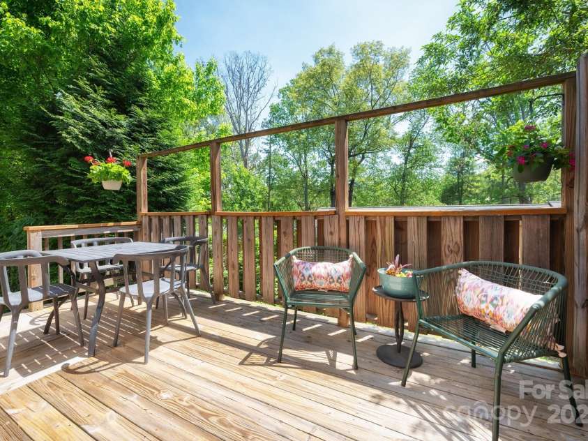 15 Gratitude Drive, Asheville, NC 28806.  MLS# CAR4254992, YatesRealty ID 16563. Cute private back deck