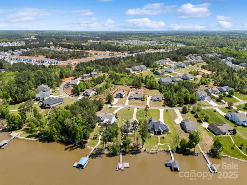 10270 Lakeshore Drive, Lancaster, SC 29720.  MLS# CAR4240067, YatesRealty ID 16567. Aerial Lake View
