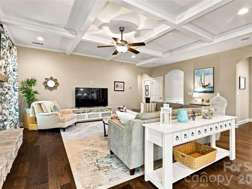 109 Athens Court, Mooresville, NC 28115.  MLS# CAR4413140, YatesRealty ID 16577. Stunning coffered ceiling