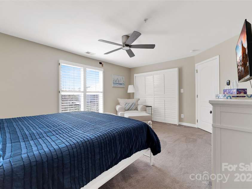 18631 Harborside Drive, Cornelius, NC 28031.  MLS# CAR4258715, YatesRealty ID 16579. Primary Bedroom balcony access