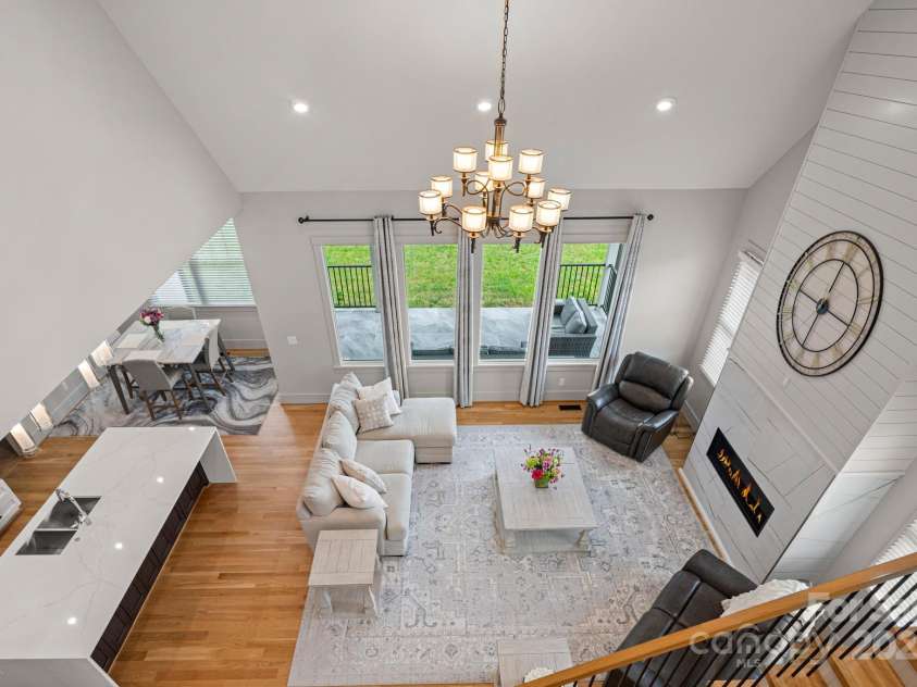 301 Rockbridge Road, Mills River, NC 28759.  MLS# CAR4265913, YatesRealty ID 16585. Looking from Upper Floor to Main Level