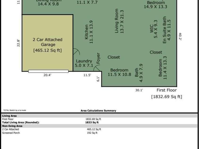 174 Allen Paul Drive, Hendersonville, NC 28791.  MLS# CAR4261580, YatesRealty ID 16587. Floor Plan