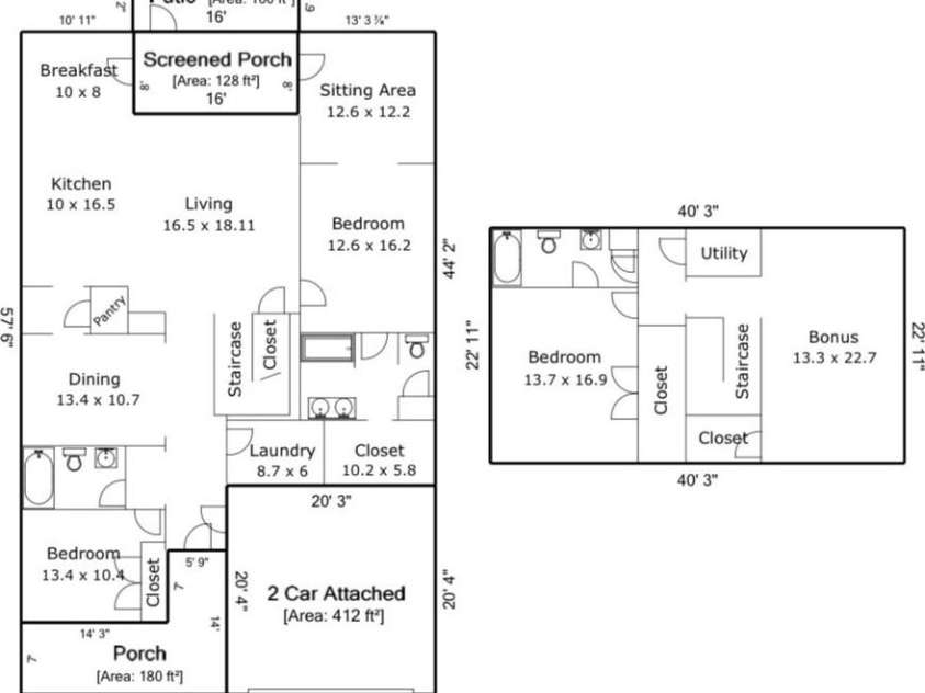 2048 Turnsberry Drive, Monroe, NC 28112.  MLS# CAR4258909, YatesRealty ID 16605. Floorplan
