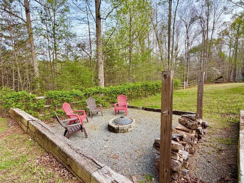 1142 Clearwater Parkway, Rutherfordton, NC 28139.  MLS# CAR4366503, YatesRealty ID 16637. Outdoor fire pit