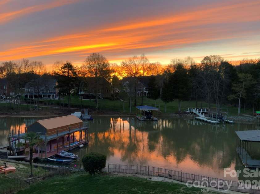 186 Hazelton Loop, Mooresville, NC 28117.  MLS# CAR4354931, YatesRealty ID 16640. Morning Sunrise From Back Porch