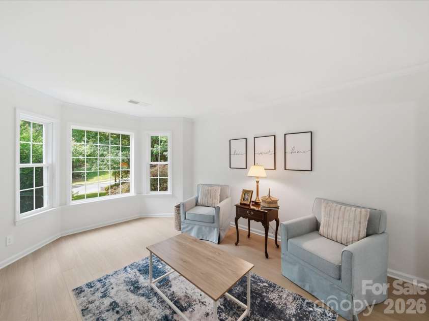 3919 Cherrybrook Drive, Mint Hill, NC 28227.  MLS# CAR4361904, YatesRealty ID 16653. Front living room with bay window