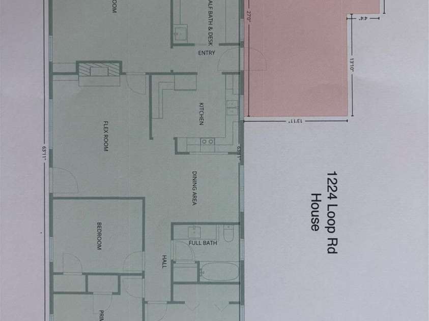 1224 Loop Road, Hookerton, NC 28538.  MLS# CAR4359217, YatesRealty ID 16669. House Plan
