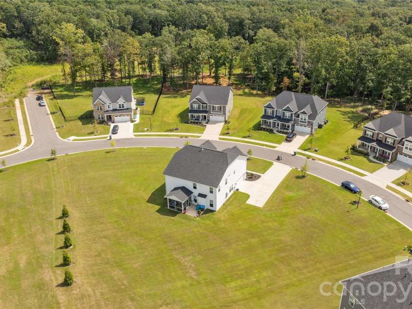 1308 Ashe Meadow Drive, Indian Trail, NC 28079.  MLS# CAR4361531, YatesRealty ID 16685. ALTERNATE AERIAL VIEW OF HOME FROM THE REAR