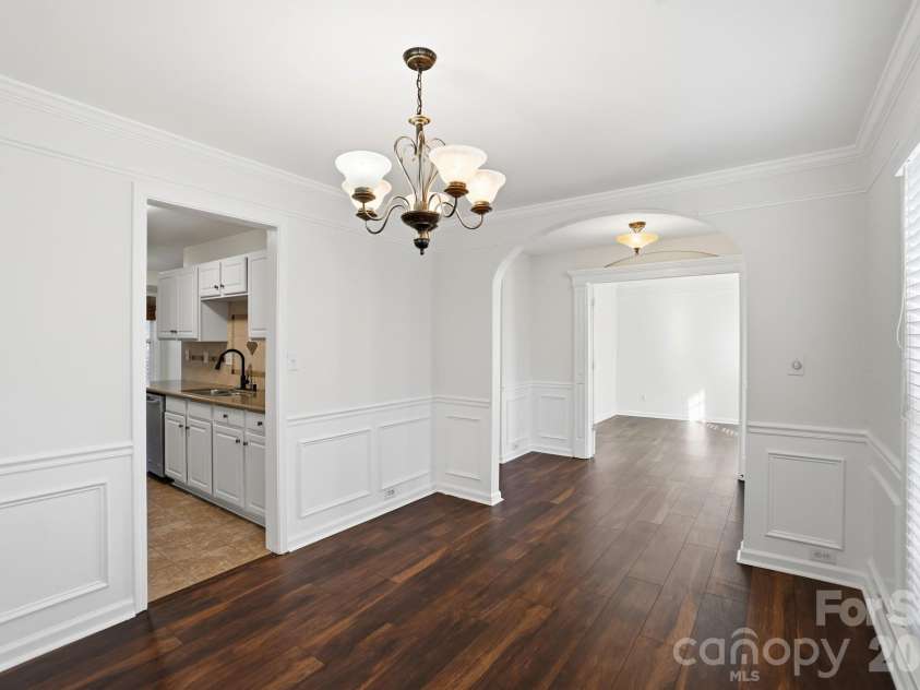 8805 Red Tail Court, Charlotte, NC 28269.  MLS# CAR4382950, YatesRealty ID 1669. View from formal dining