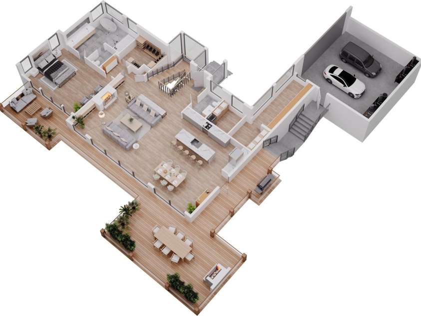 TBD Connestee Trail, Brevard, NC 28712.  MLS# CAR4168349, YatesRealty ID 167. Main floor 3D floor Plan