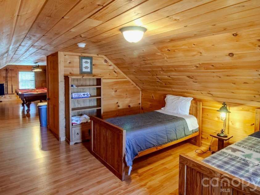 187 Gardeners Cove, Whittier, NC 28789.  MLS# CAR4355079, YatesRealty ID 16705. Looking across the upstairs bonus space