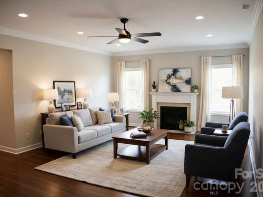1304 Overhill Road, Salisbury, NC 28144.  MLS# CAR4321166, YatesRealty ID 16710. Virtually staged living room