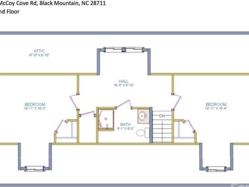 215 McCoy Cove, Black Mountain, NC 28711.  MLS# CAR4333033, YatesRealty ID 16724. Floor Plan