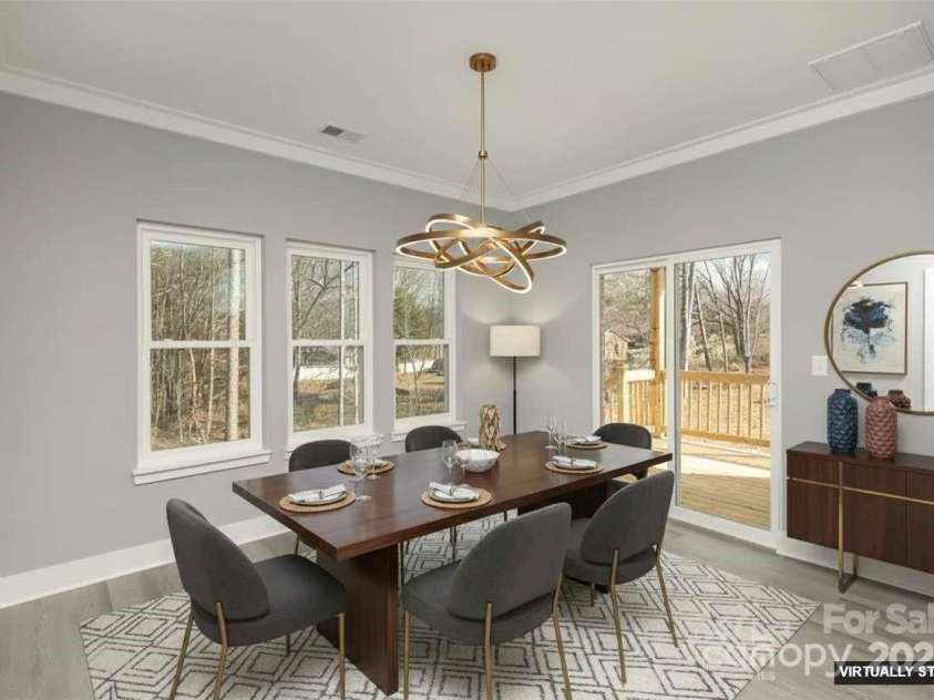 2385 Kool Park Road, Hickory, NC 28601.  MLS# CAR4299011, YatesRealty ID 16753. Virtually staged Dinning room