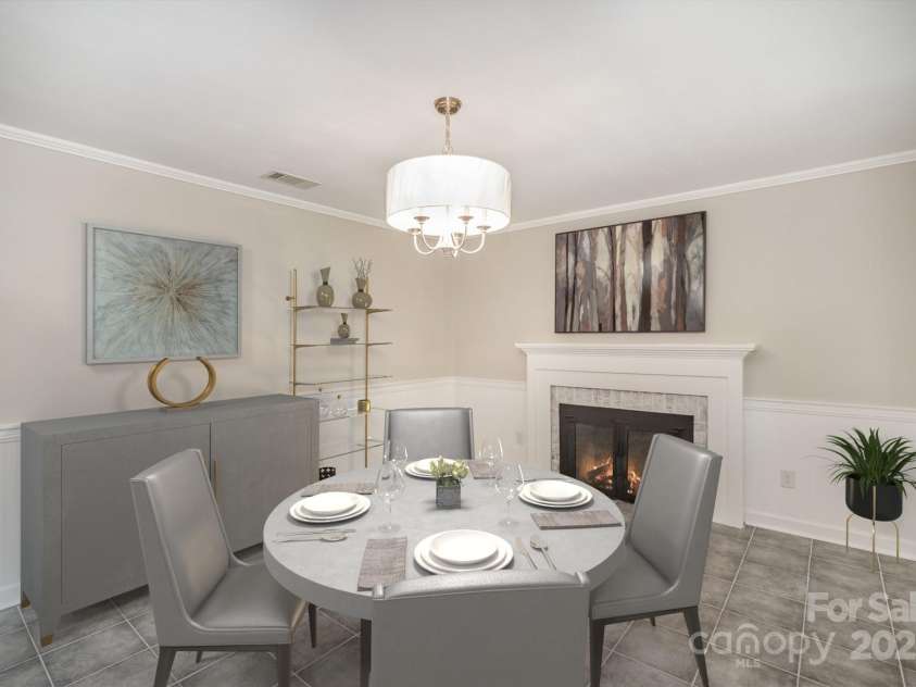 118 Spicewood Circle, Troutman, NC 28166.  MLS# CAR4252159, YatesRealty ID 16755. Virtually Staged Dining area