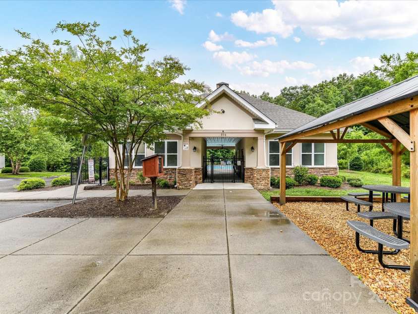 2005 Grimley Lane, Fort Mill, SC 29707.  MLS# CAR4258987, YatesRealty ID 16759. Pool Cabana Entrance
