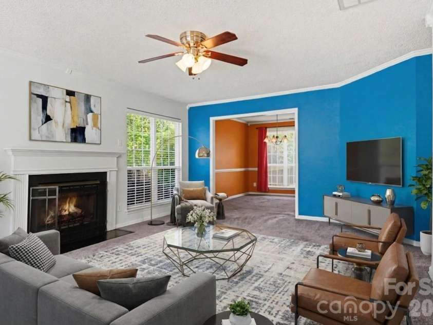 1041 Chaucery Lane, Matthews, NC 28104.  MLS# CAR4365400, YatesRealty ID 16765. Virtually staged