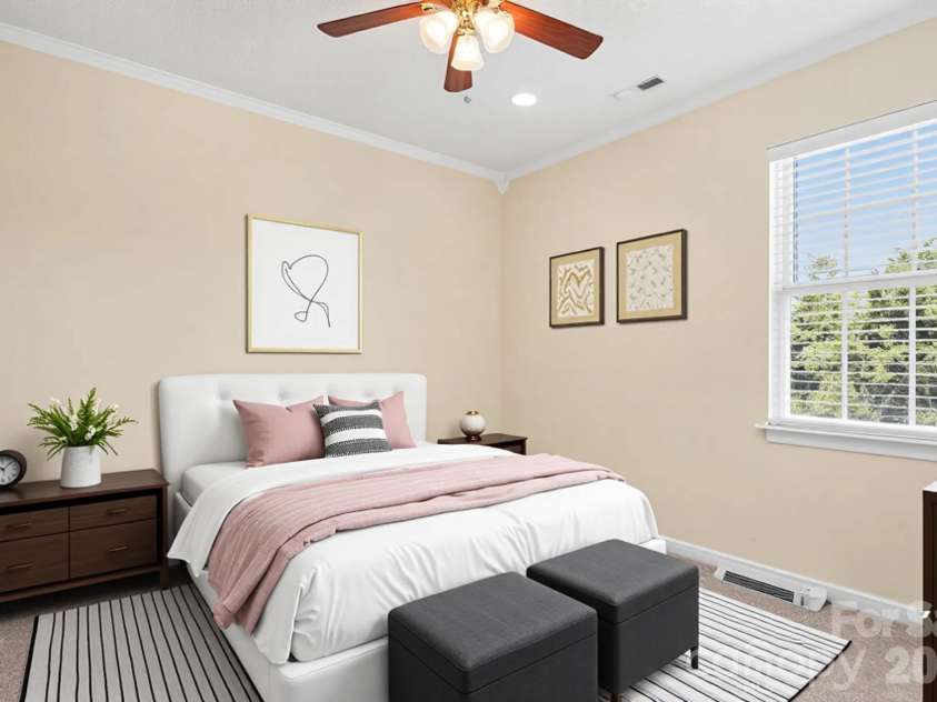 1041 Chaucery Lane, Matthews, NC 28104.  MLS# CAR4365400, YatesRealty ID 16765. Virtually staged