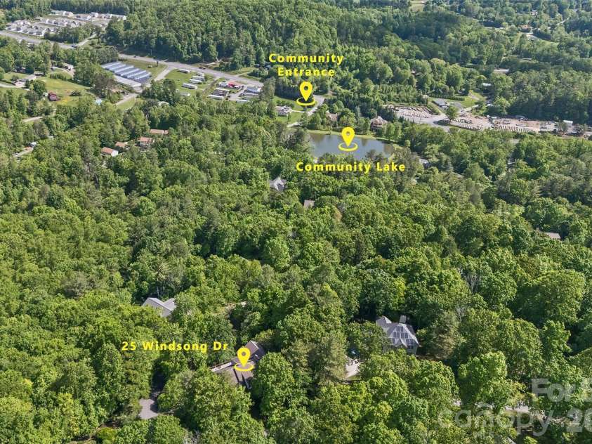 25 Windsong Drive, Fairview, NC 28730.  MLS# CAR4370725, YatesRealty ID 16777. Walk to Lake