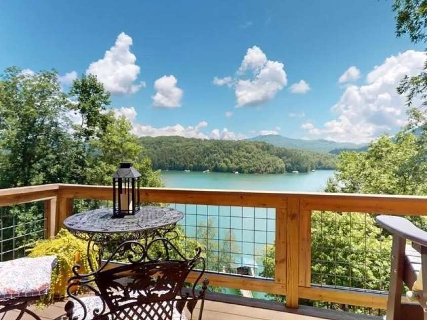 216 Alarka Point, Bryson City, NC 28713.  MLS# CAR4292798, YatesRealty ID 1678. Back Deck