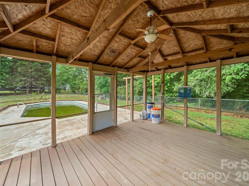 4510 Springview Drive, Monroe, NC 28112.  MLS# CAR4392466, YatesRealty ID 16788. Covered Deck