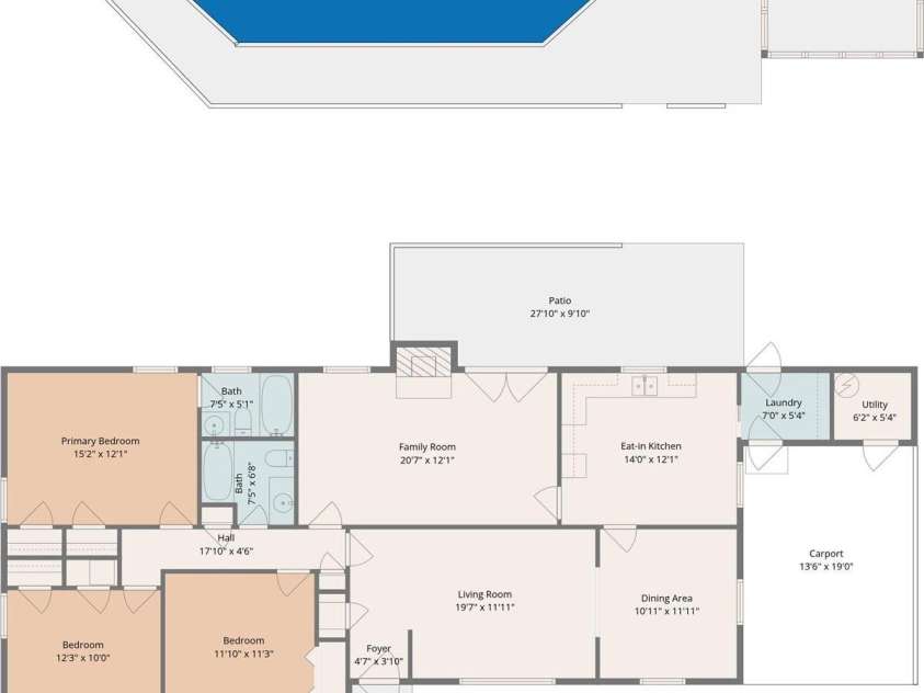 4510 Springview Drive, Monroe, NC 28112.  MLS# CAR4392466, YatesRealty ID 16788. Floorplan