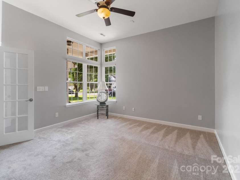 12013 Regent Ridge Lane, Charlotte, NC 28278.  MLS# CAR4254769, YatesRealty ID 16793. Office with glass French doors