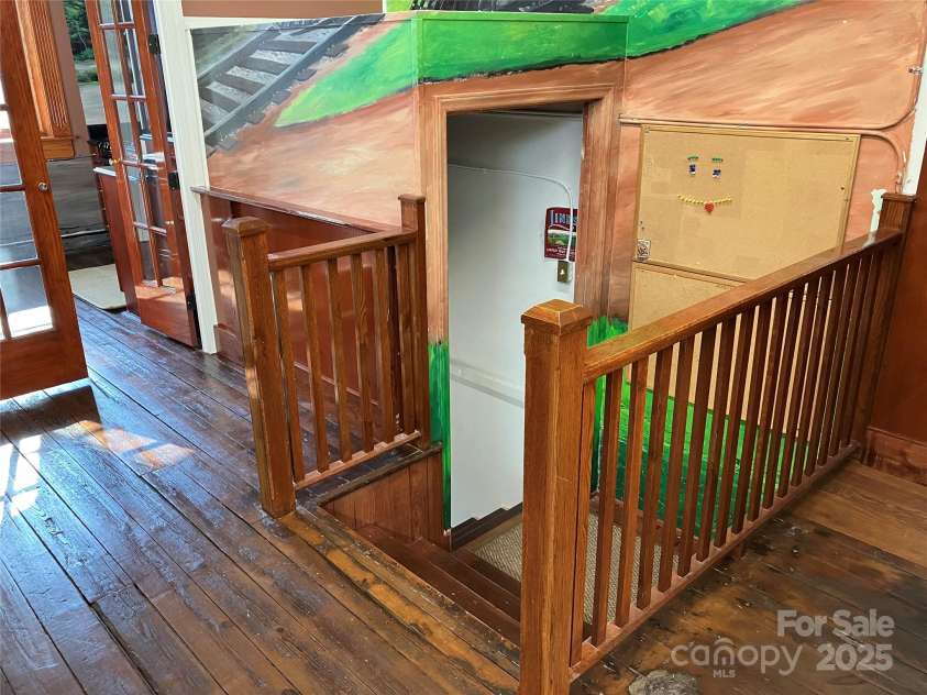 157 Main Street, Bostic, NC 28018.  MLS# CAR4329921, YatesRealty ID 1680. Stairs to lower level