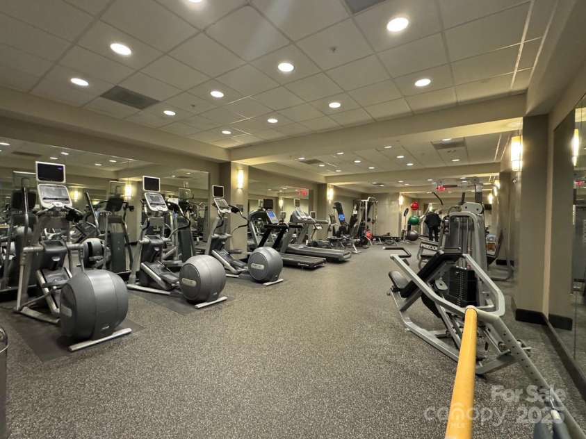 230 Tryon Street, Charlotte, NC 28202.  MLS# CAR4321048, YatesRealty ID 1683. Exercise Facility located on First Floor