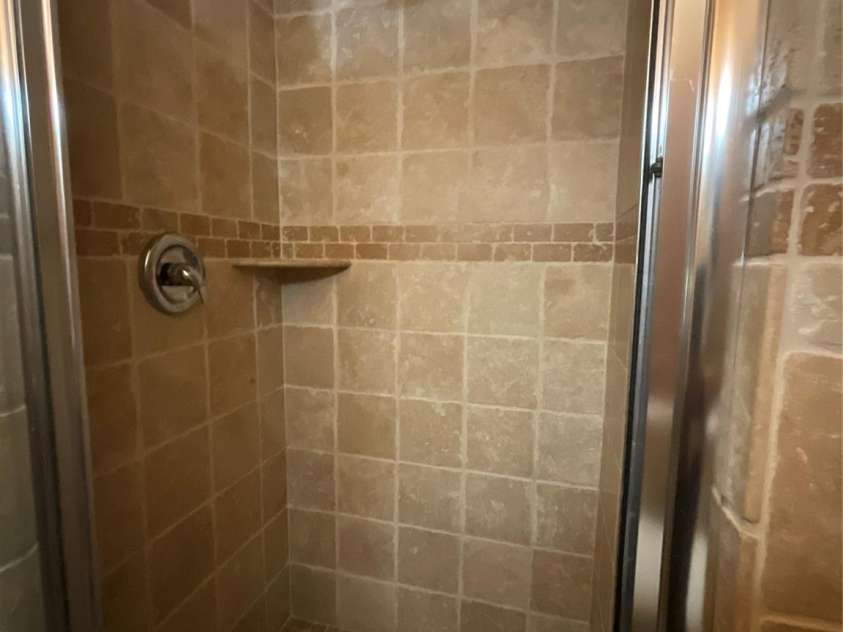 233 Cherry Road, Boone, NC 28607.  MLS# CAR4248700, YatesRealty ID 16836. Intricate tile detail in shower