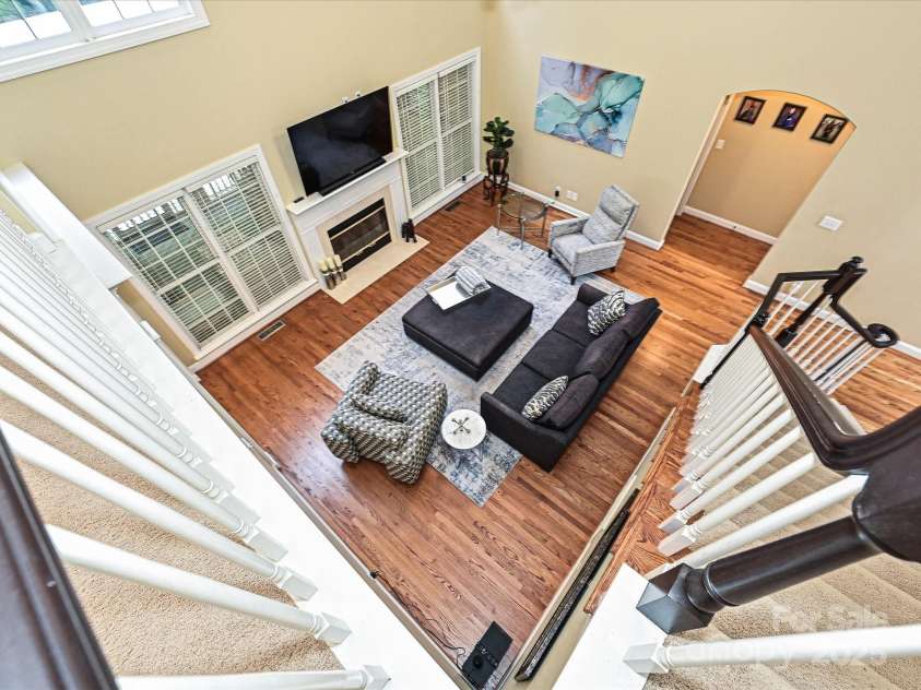 2406 Tarleton Twins Terrace, Charlotte, NC 28270.  MLS# CAR4261443, YatesRealty ID 16844. Great Room from 2nd level