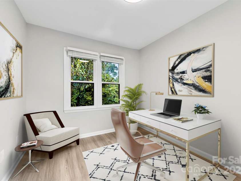 430 Queens Road, Charlotte, NC 28207.  MLS# CAR4259102, YatesRealty ID 1686. Virtually staged Flex Space/Home Office/Yoga Retreat Room