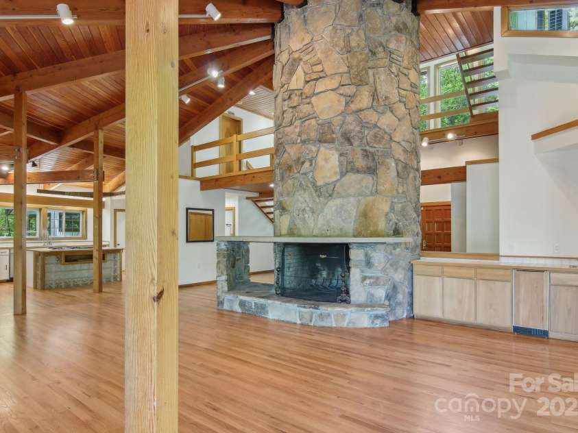 295 Dills Road, Bryson City, NC 28713.  MLS# CAR4280910, YatesRealty ID 16878. An open floor plan decades before that was a thing!