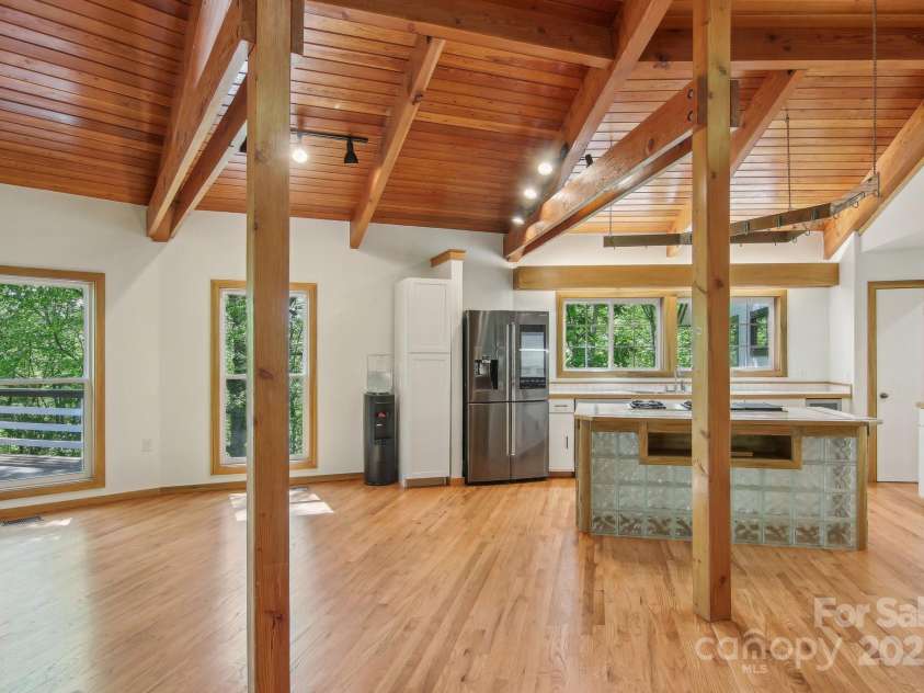 295 Dills Road, Bryson City, NC 28713.  MLS# CAR4280910, YatesRealty ID 16878. Kitchen and Dining Area - Main Level