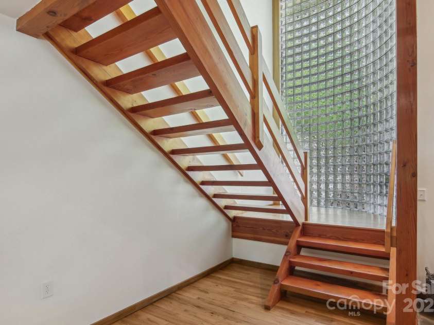 295 Dills Road, Bryson City, NC 28713.  MLS# CAR4280910, YatesRealty ID 16878. Stairs Leading Up to Second Floor