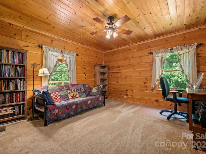 23 Jay Foster Way, Saluda, NC 28773.  MLS# CAR4278065, YatesRealty ID 1689. Bedroom 3 being used as office