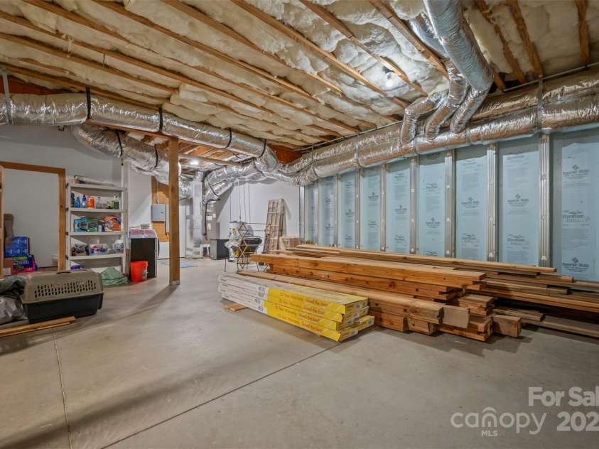 23 Jay Foster Way, Saluda, NC 28773.  MLS# CAR4278065, YatesRealty ID 1689. Door to left is half bath. Basements this dry don't come along every day!