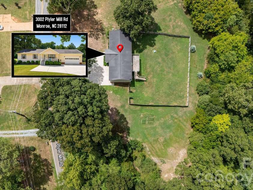 3002 Plyler Mill Road, Monroe, NC 28112.  MLS# CAR4330579, YatesRealty ID 16894. 