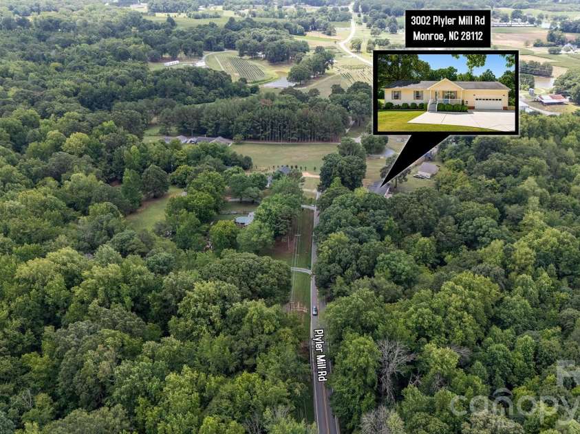 3002 Plyler Mill Road, Monroe, NC 28112.  MLS# CAR4330579, YatesRealty ID 16894. 