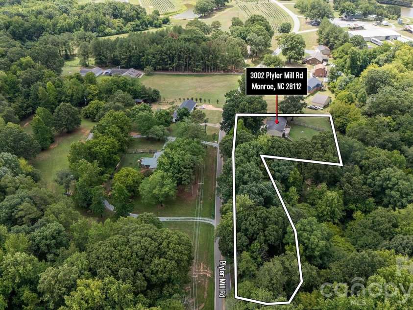 3002 Plyler Mill Road, Monroe, NC 28112.  MLS# CAR4330579, YatesRealty ID 16894. 