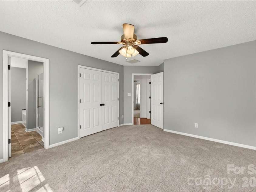 3002 Plyler Mill Road, Monroe, NC 28112.  MLS# CAR4330579, YatesRealty ID 16894. Primary bedroom 