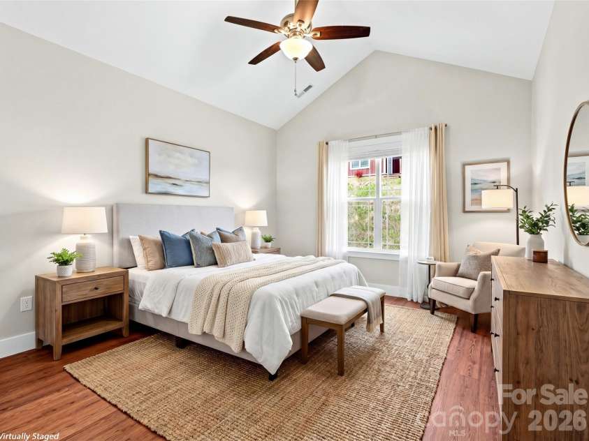 237 Leyland Circle, Hendersonville, NC 28792.  MLS# CAR4367023, YatesRealty ID 16905. Primary bedroom - virtually staged.